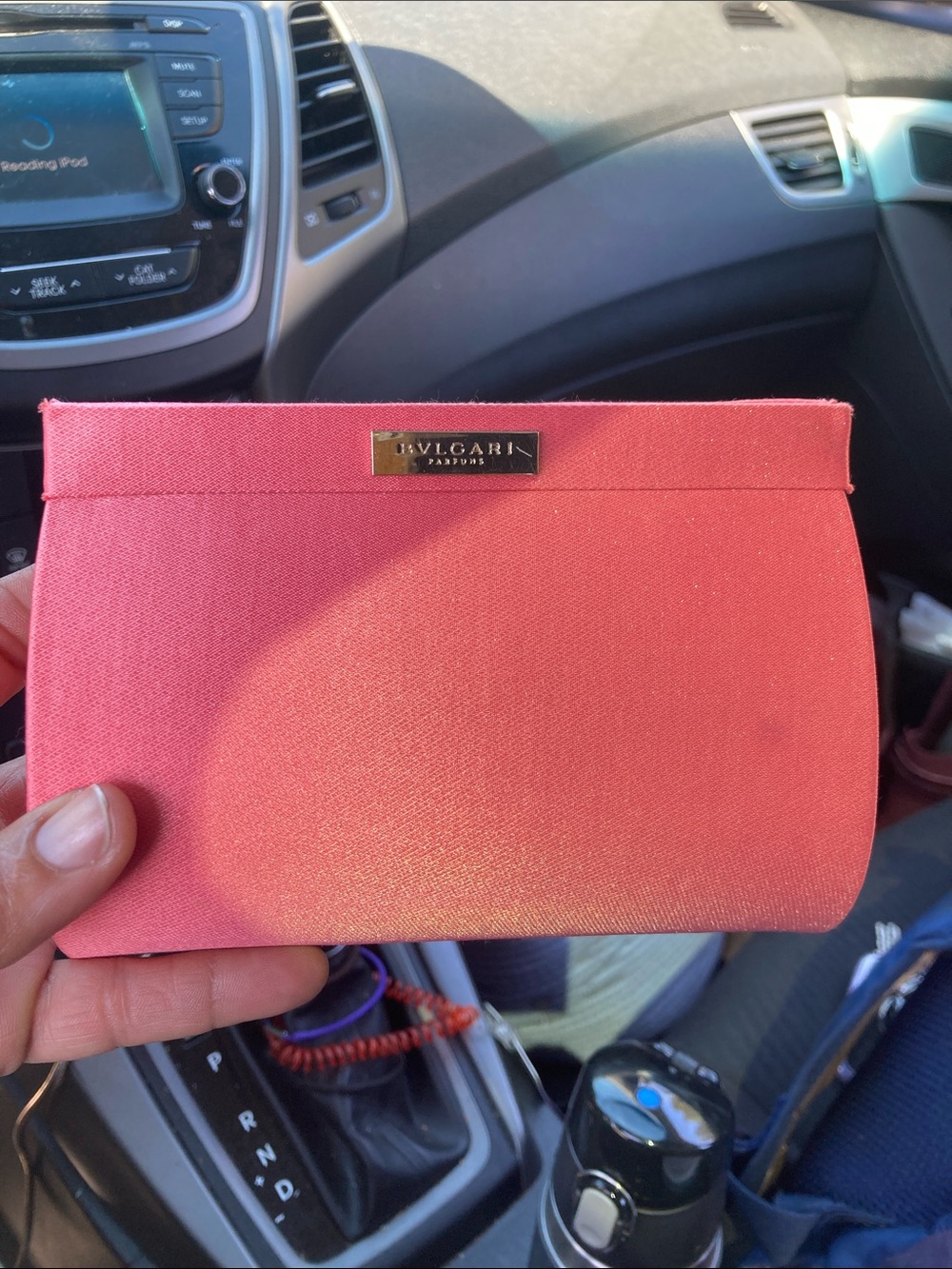 Bulgari Coral Pink Clutch Wristlet